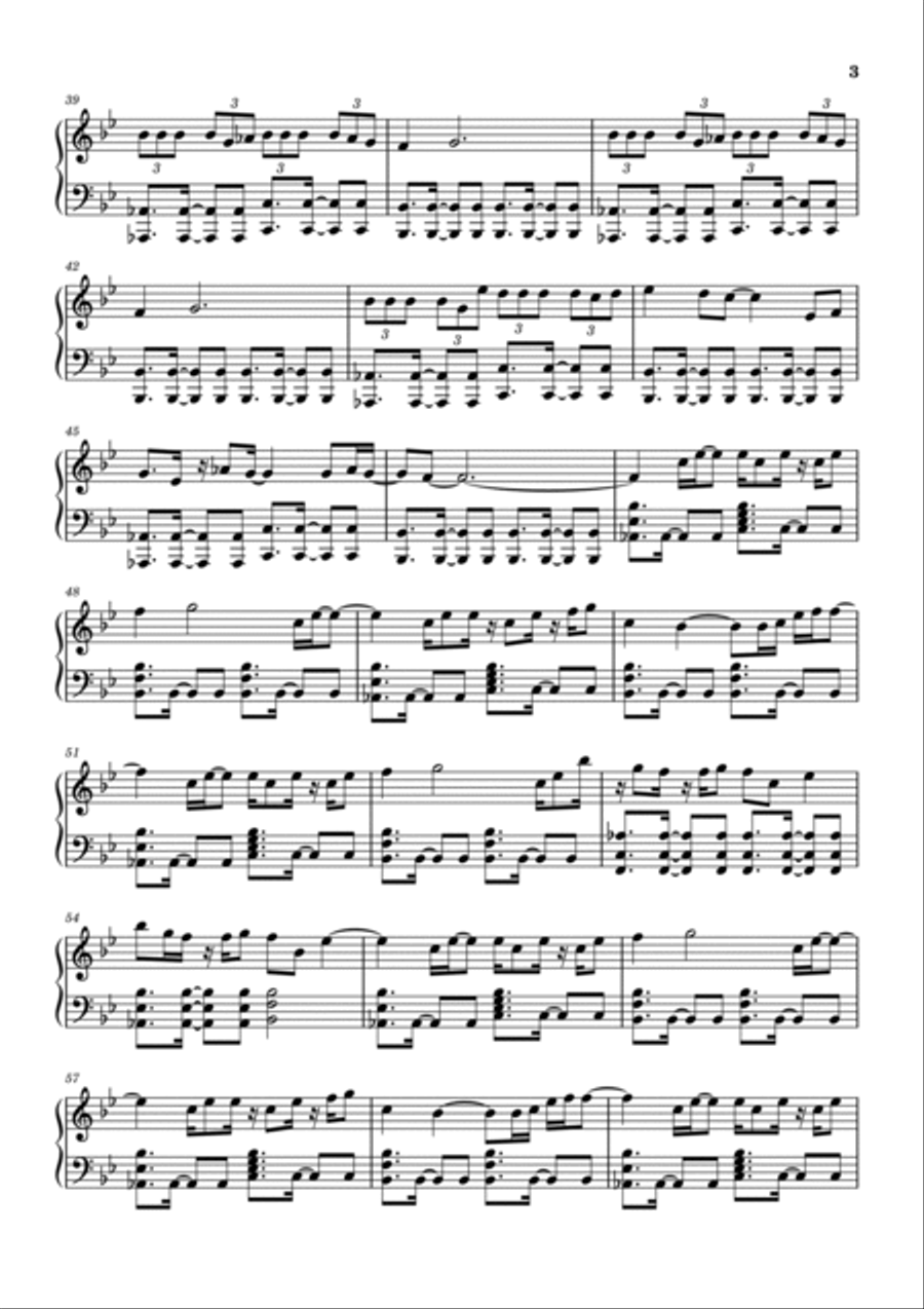 Sorry Piano Solo scores gallery preview page 3