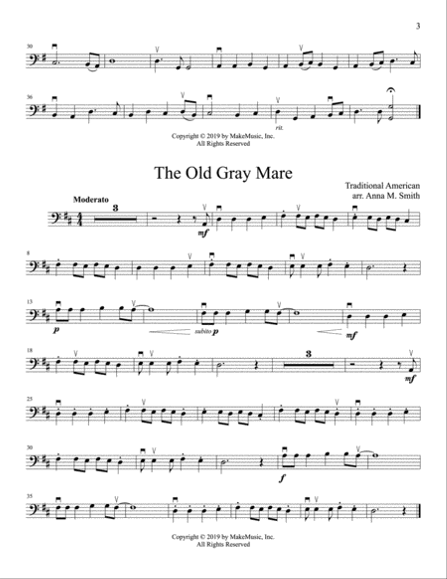 The Beginning Cello Soloist Small Ensemble scores gallery preview page 3
