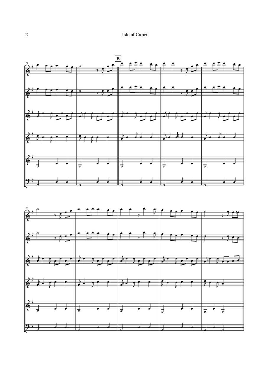 Isle Of Capri Guitar Ensemble scores gallery preview page 5