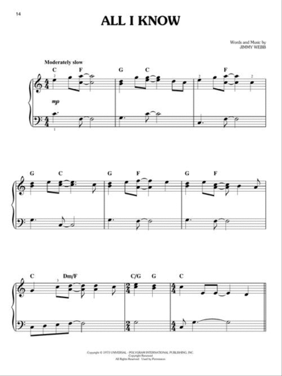 First 50 Love Ballads You Should Play on Piano Easy Piano scores gallery preview page 7