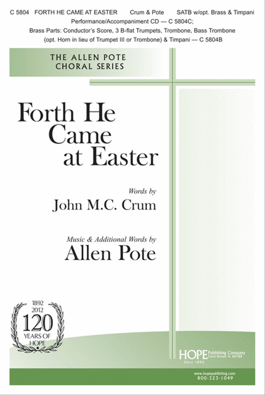 Forth He Came at Easter 4-Part scores gallery preview page 1