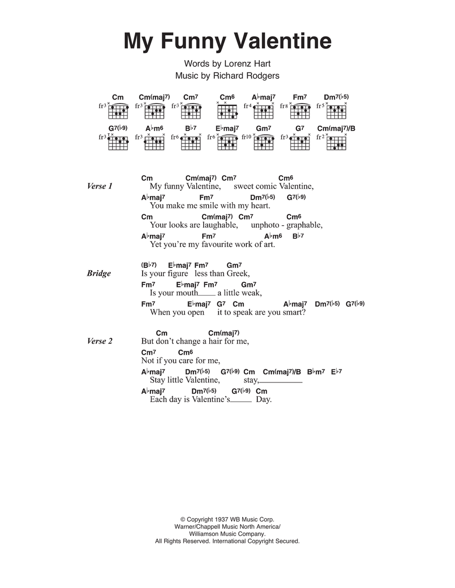 My Funny Valentine Electric Guitar scores gallery preview page 1