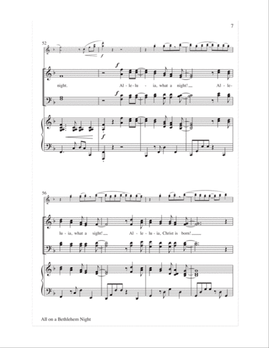 All on a Bethlehem Night 4-Part scores gallery preview page 8