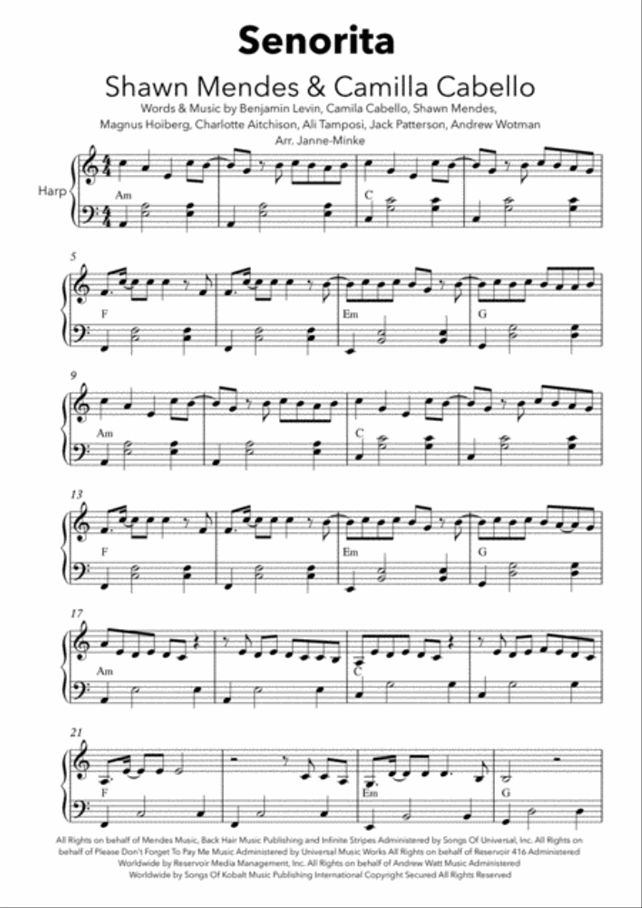 Senorita Harp scores gallery preview page 2