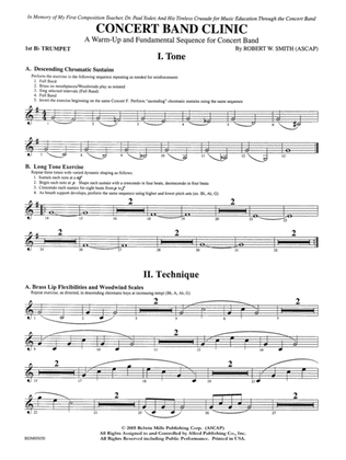 Concert Band Clinic (A Warm-Up and Fundamental Sequence for Concert Band): 1st B-flat Trumpet