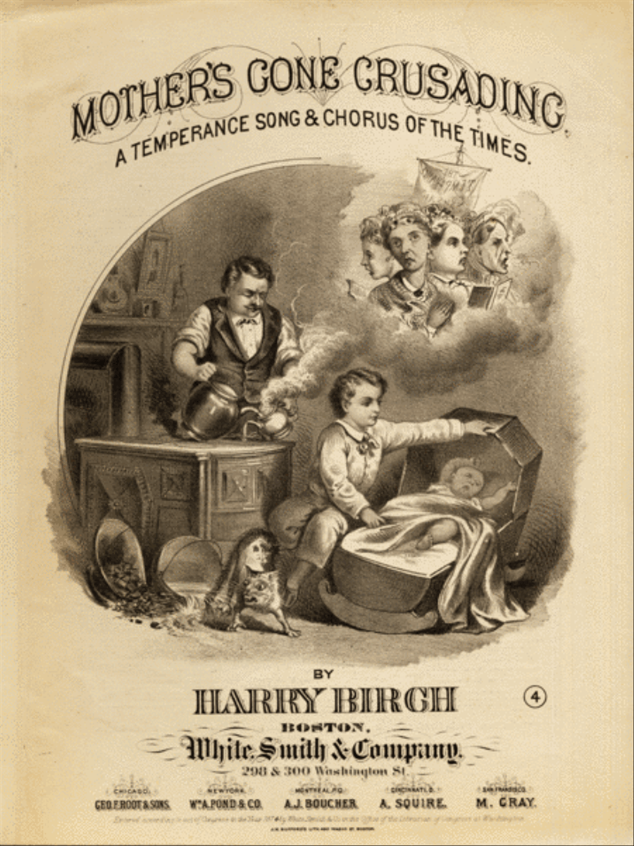 Mother's Gone Crusading. A Temperance Song & Chorus of the Times 4-Part scores gallery preview page 1
