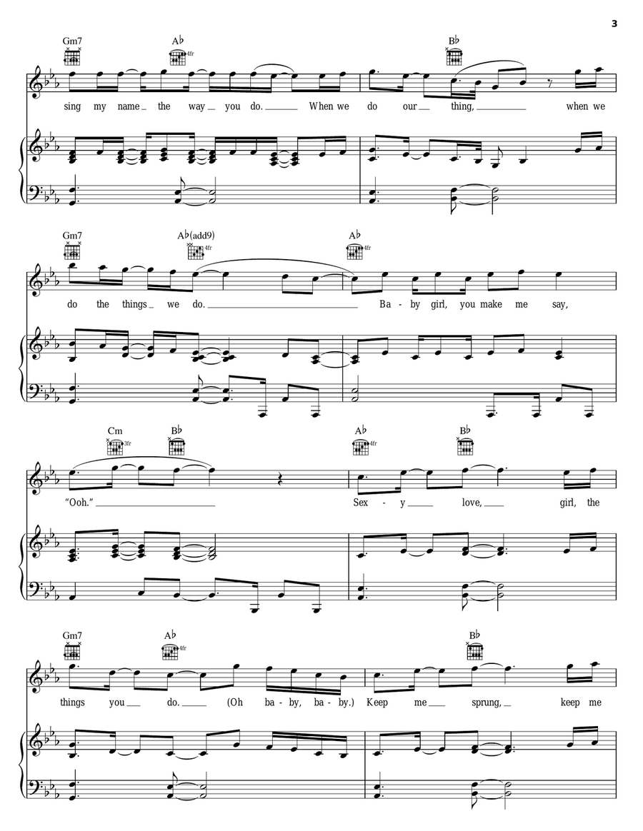 Sexy Love Piano, Vocal, Guitar scores gallery preview page 3