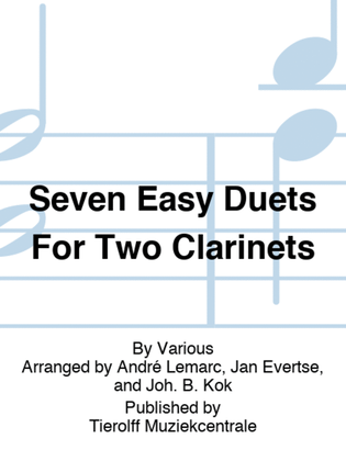 Book cover for Seven Easy Duets For Two Clarinets