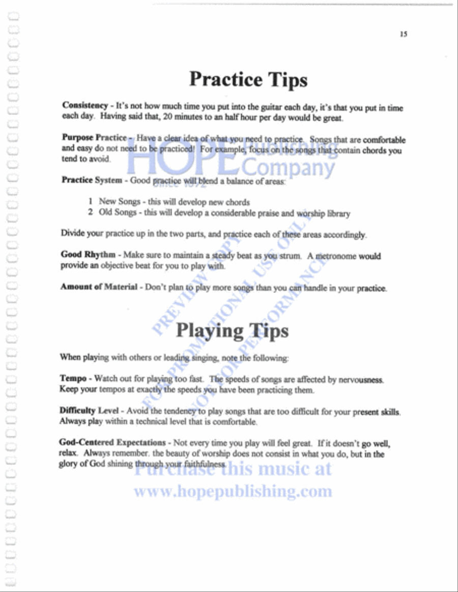 Praise and Worship Guitar with CD Guitar Solo scores gallery preview page 18