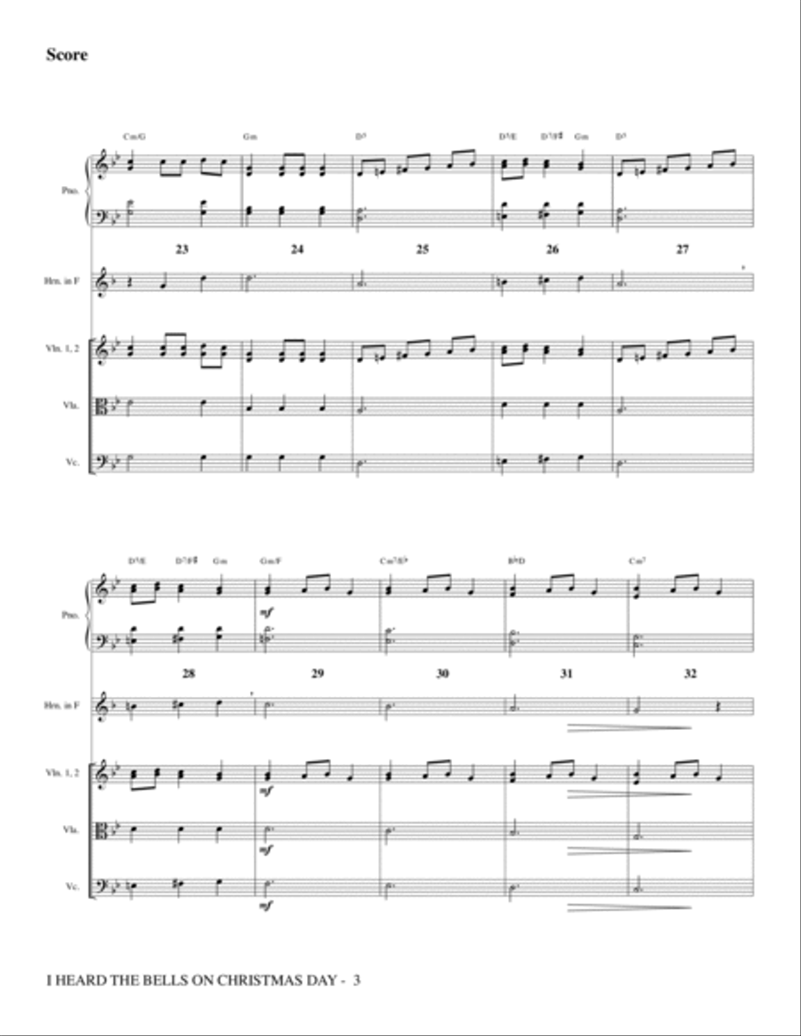 I Heard The Bells On Christmas Day (Celebrating Peace On Earth) - Full Score Choir scores gallery preview page 3
