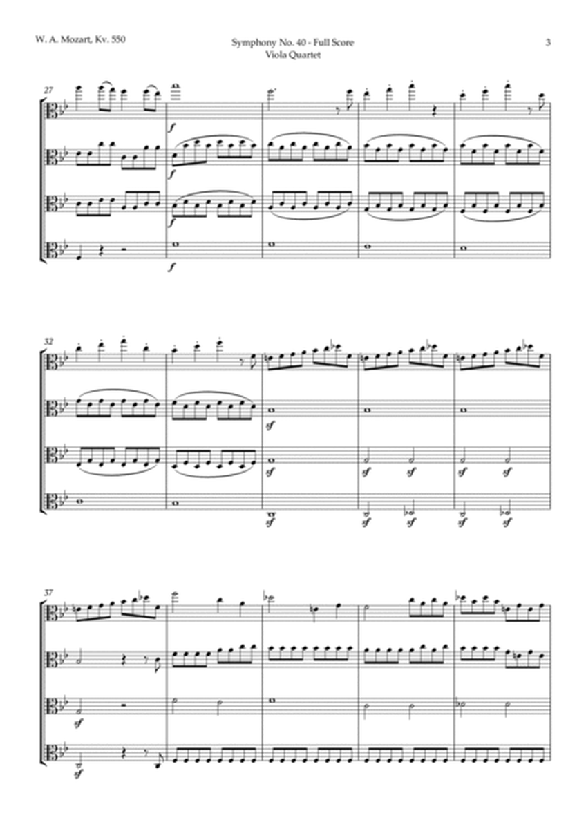 Symphony No. 40 by Mozart for Viola Quartet image number null