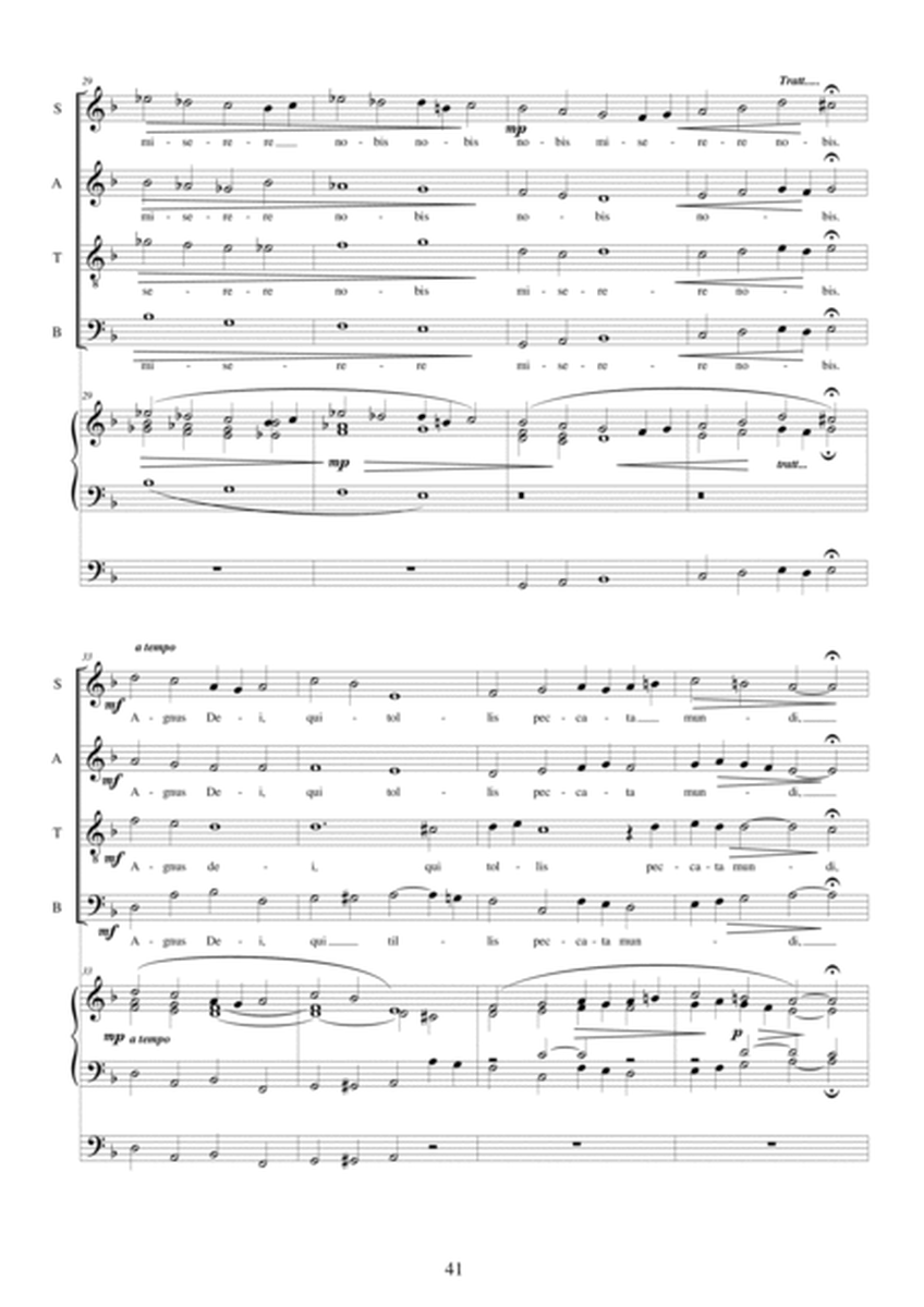 "Agnus Dei" for SATB choir and organ - From Missa Solemnis image number null