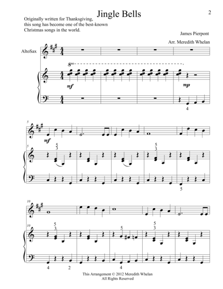 Christmas Duets for Alto Saxophone & Piano: Jingle Bells image number null
