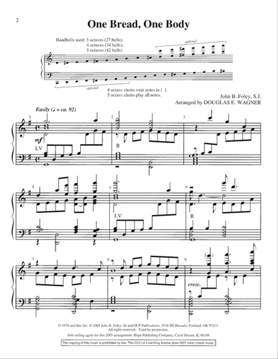 One Bread, One Body One Bread, One Body 5-Octaves scores gallery preview page 2