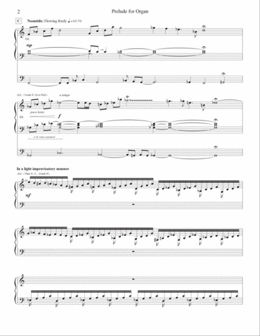 Prelude for Organ Prelude for Organ Organ Solo scores gallery preview page 2