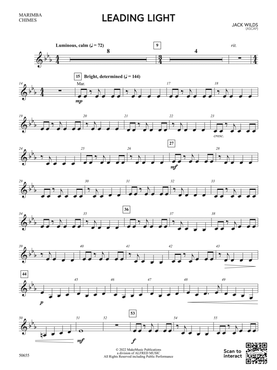 Leading Light: Marimba/Chimes Concert Band scores gallery preview page 1