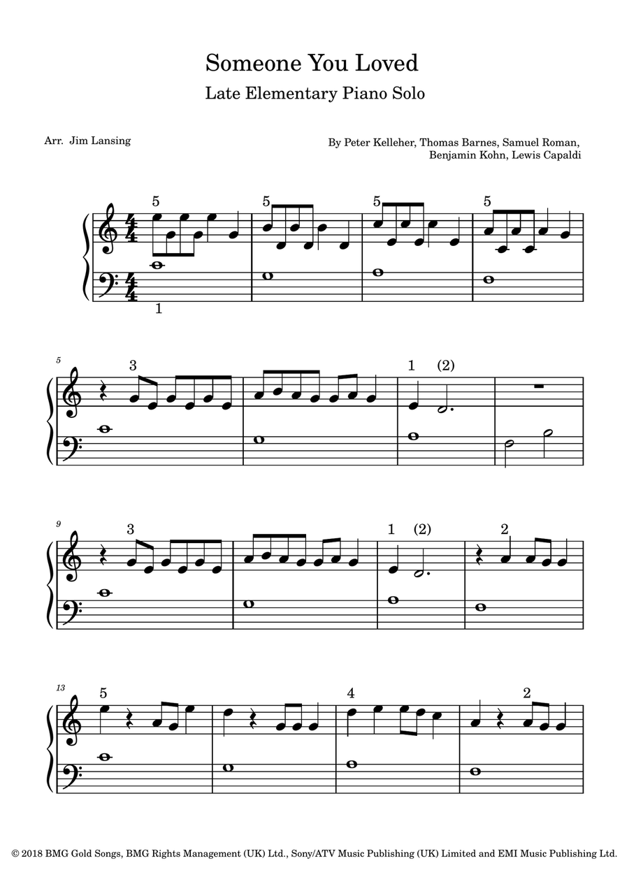 Someone You Loved Piano Method scores gallery preview page 2