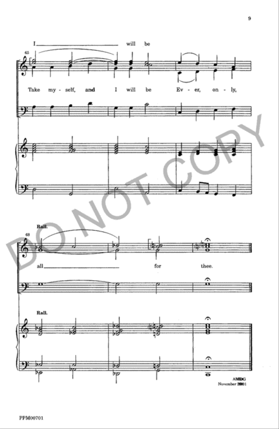 Ever, Only, All For Thee 4-Part scores gallery preview page 10