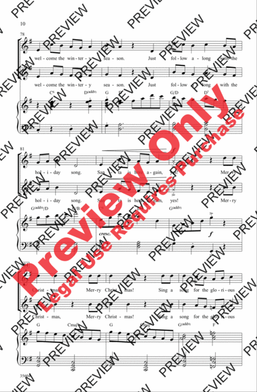 Merry Christmas, Merry Christmas 2-Part scores gallery preview page 10