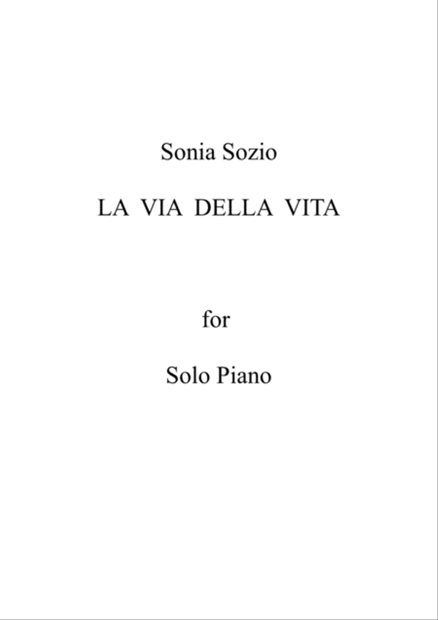 La Via Della Vita Piano Solo scores gallery preview page 1