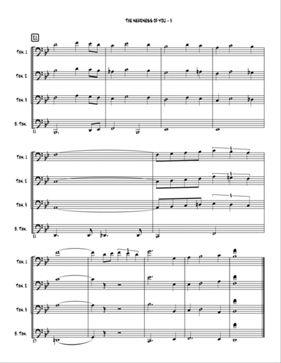 The Nearness Of You Brass Quartet scores gallery preview page 5