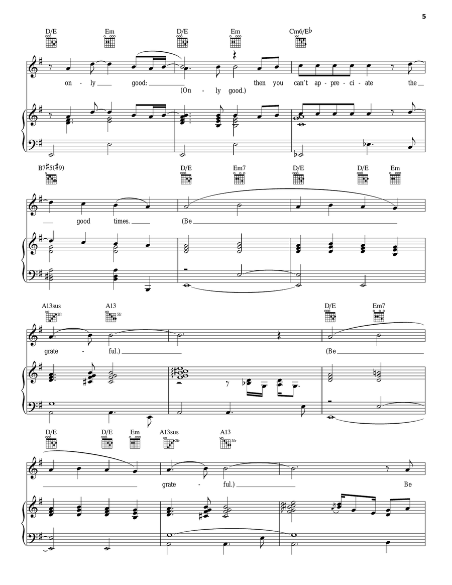 Be Grateful (from Black Nativity) Guitar scores gallery preview page 5