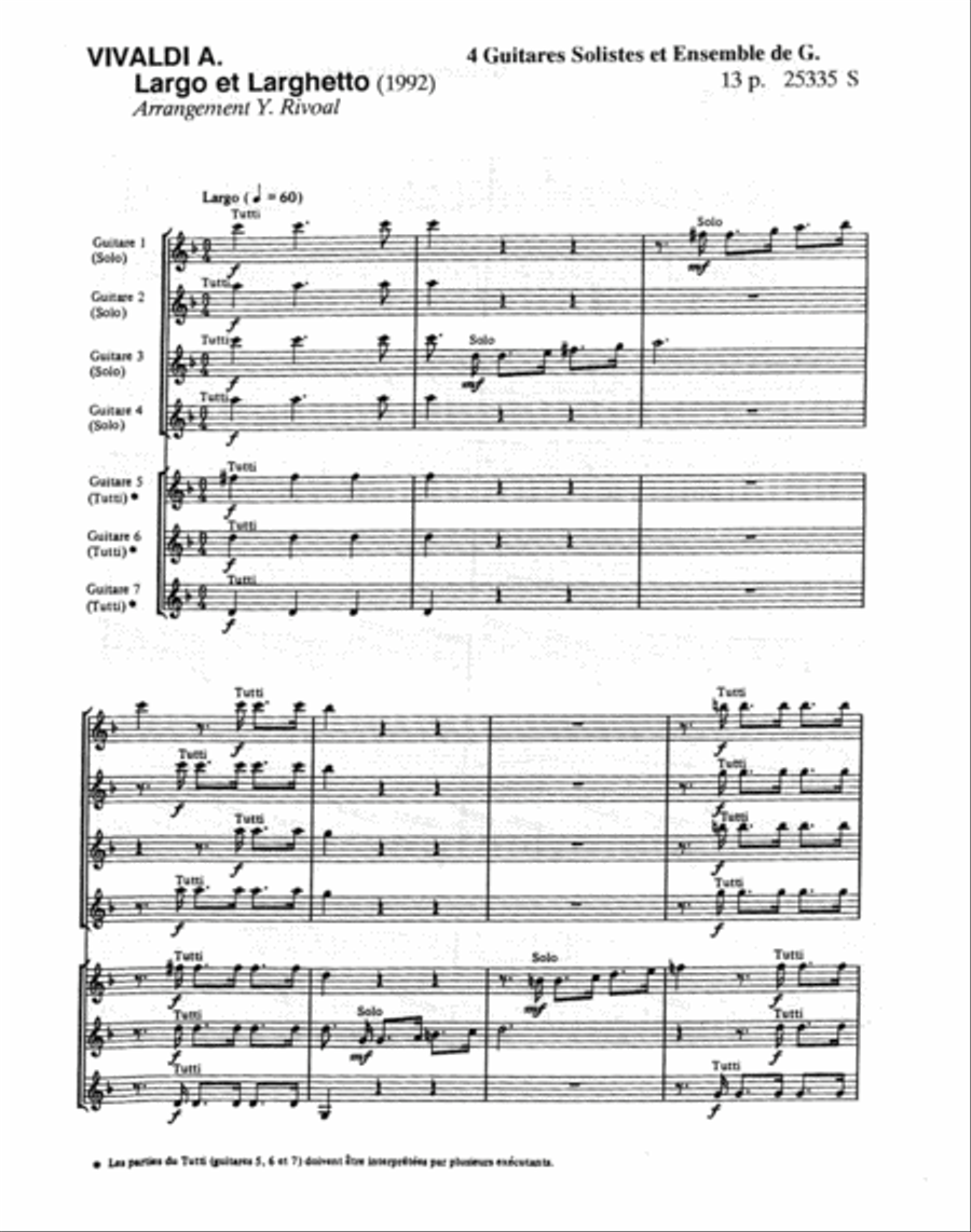 Largo Et Larghetto Guitar Ensemble scores gallery preview page 2