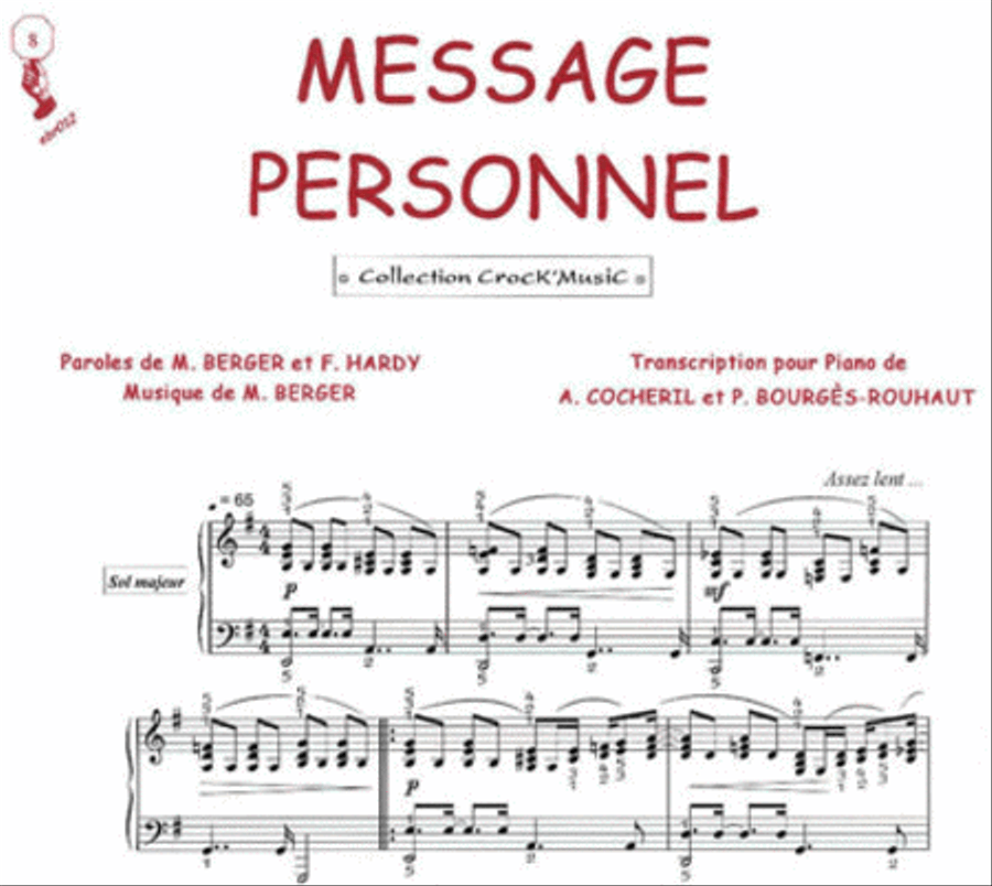 Message personnel (Collection CrocK'MusiC) Piano Solo scores gallery preview page 1