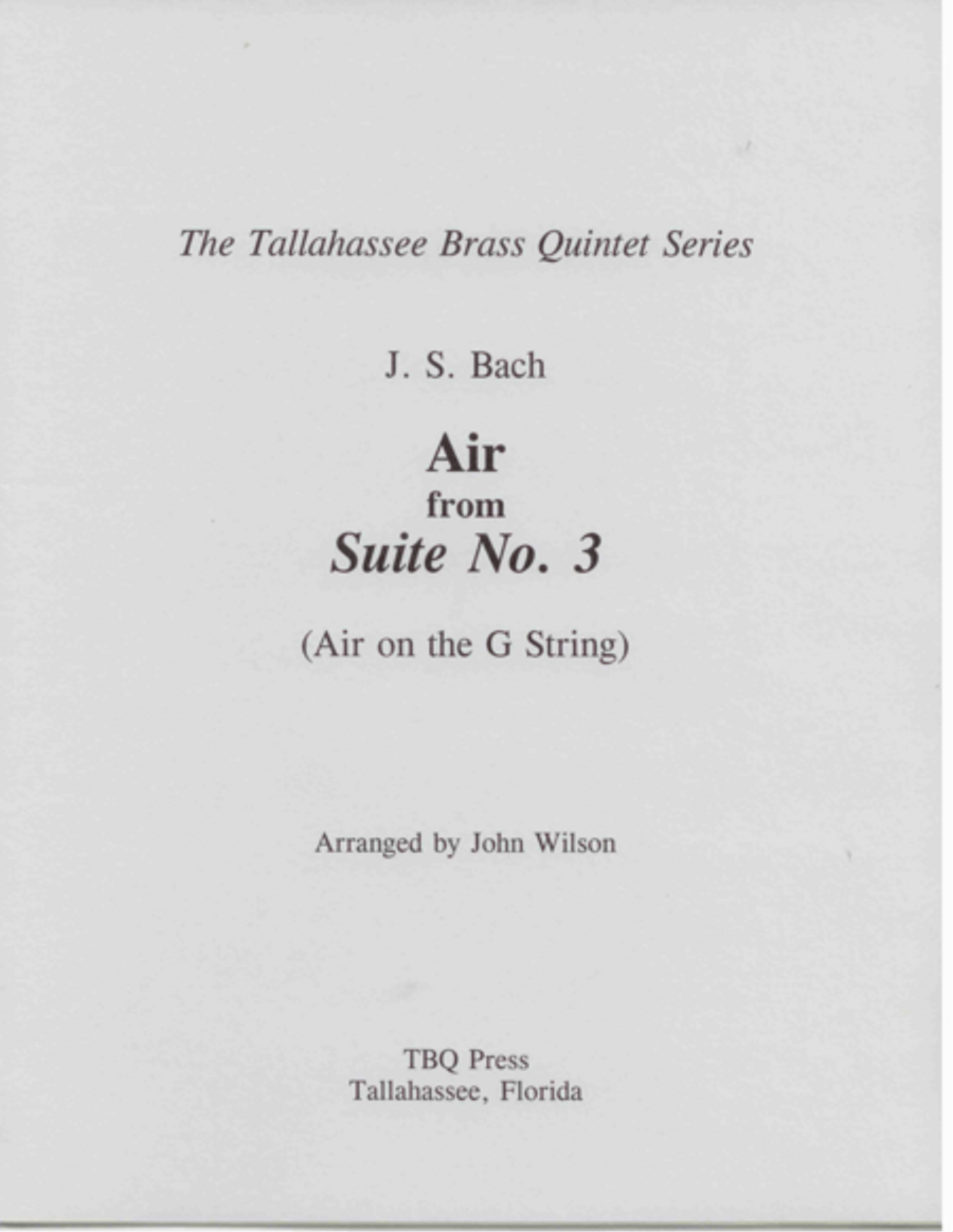 Air from Suite No. 3 (Air on the G String) Brass Ensemble scores gallery preview page 1