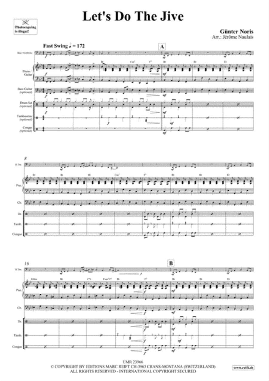 Let's Do The Jive Bass Trombone scores gallery preview page 3