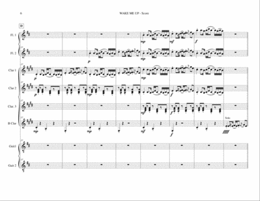 Wake Me Up Wake Me Up Small Ensemble scores gallery preview page 6