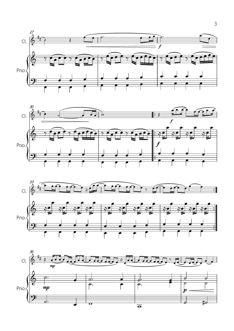 Oceans (Where Feet May Fail) B-Flat Clarinet scores gallery preview page 3