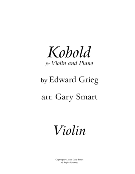 "Kobold" (Greig) violin part