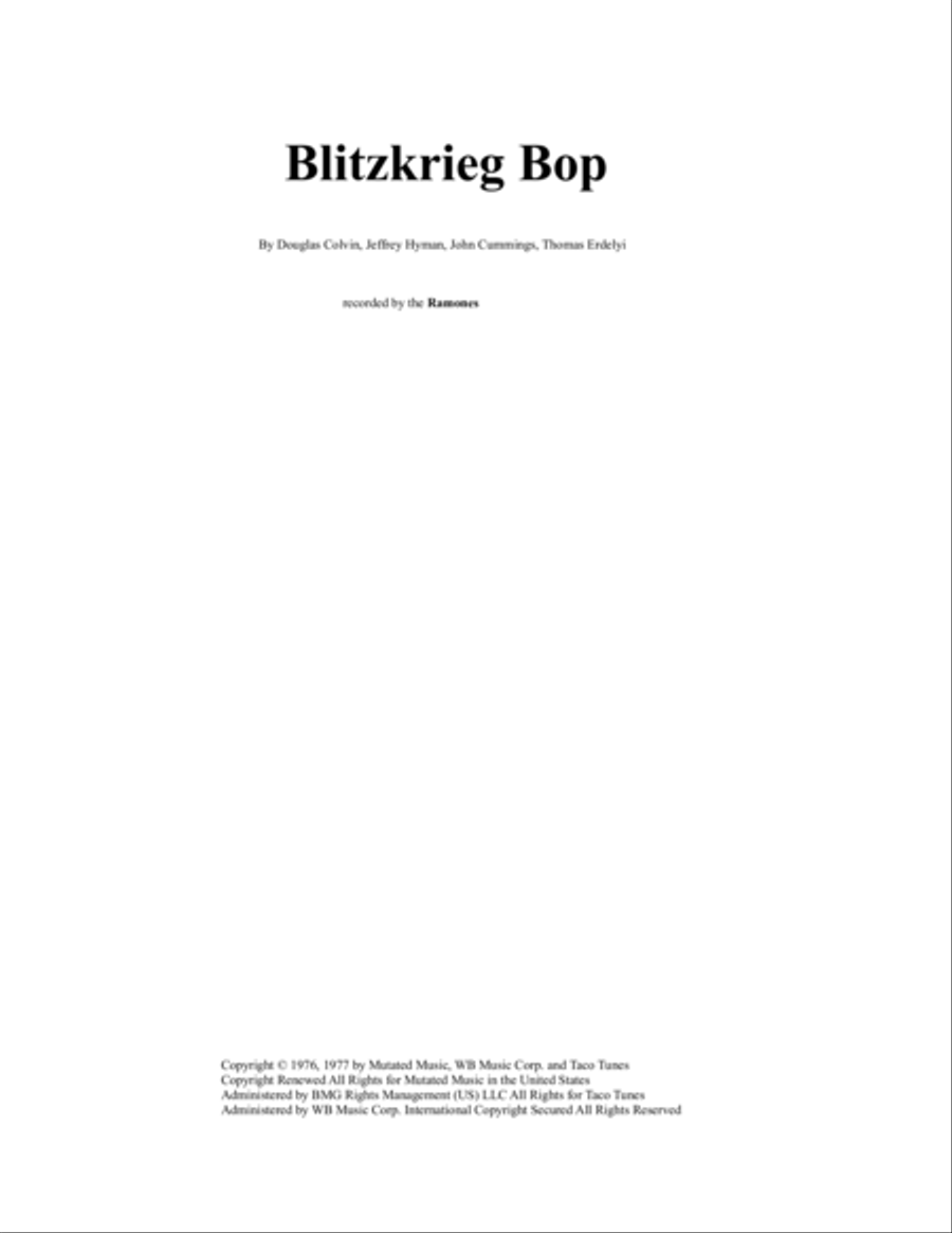 Blitzkrieg Bop image number null