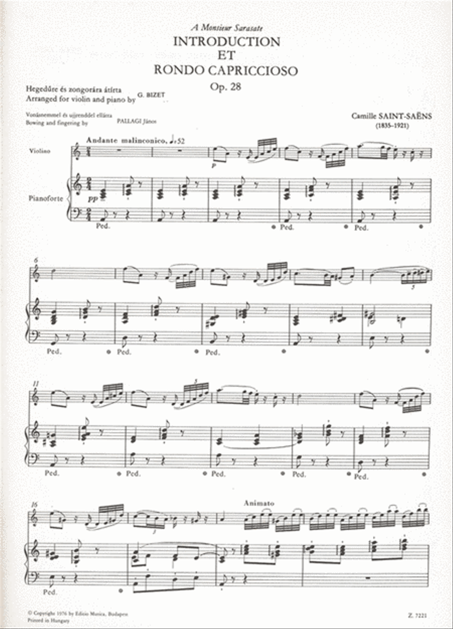 Introduction et Rondo capriccioso 0p. 28 Violin Solo scores gallery preview page 2