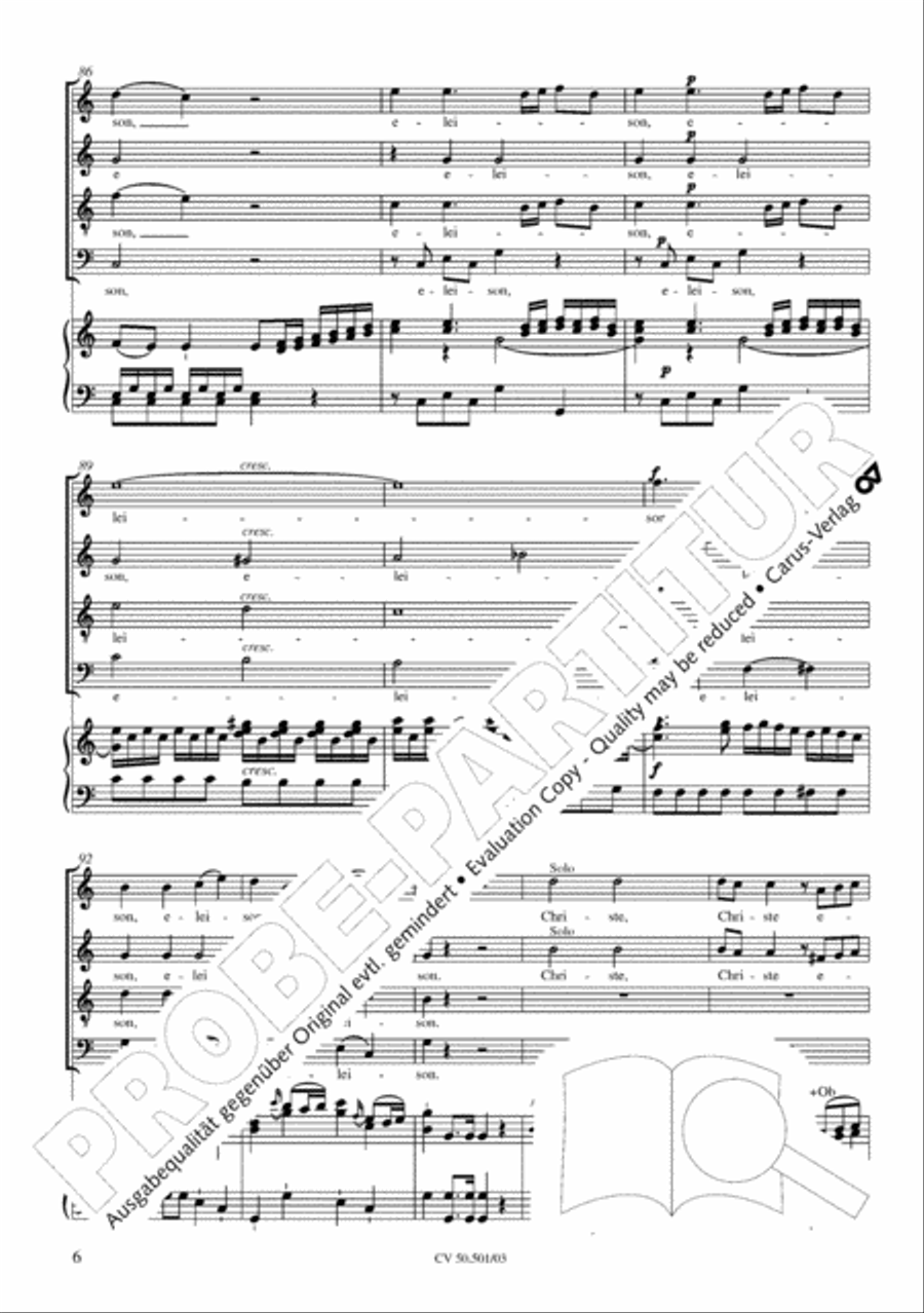 Mass in C Major 4-Part scores gallery preview page 7