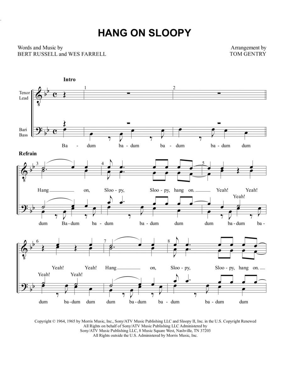 Hang On Sloopy Hang On Sloopy TTBB scores gallery preview page 1