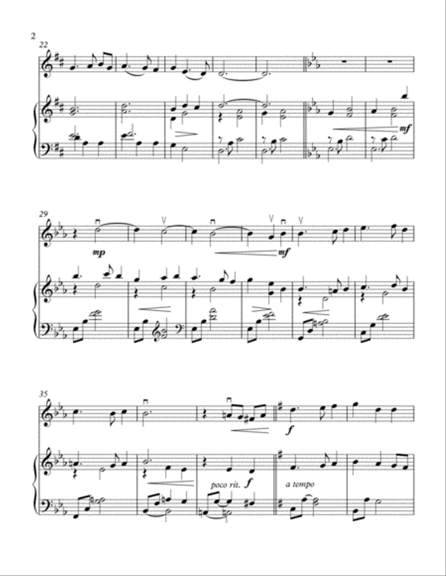 We Gather Together - Piano and Violin Violin Solo scores gallery preview page 2