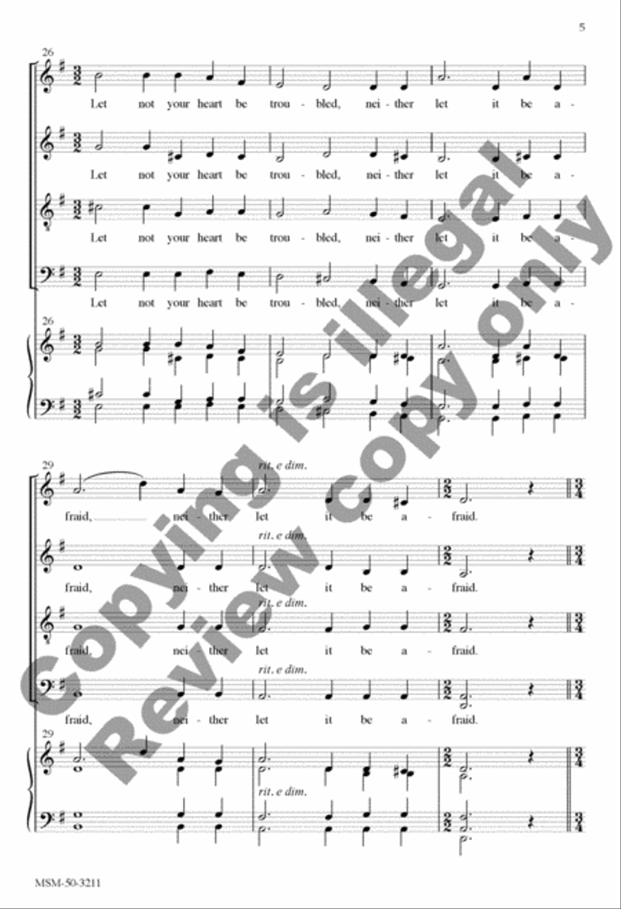 Peace I Leave with You 4-Part scores gallery preview page 11