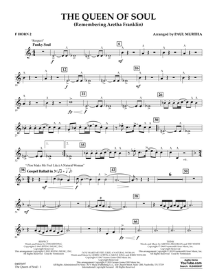 The Queen Of Soul (arr. Paul Murtha)- Conductor Score (Full Score) - F Horn 2
