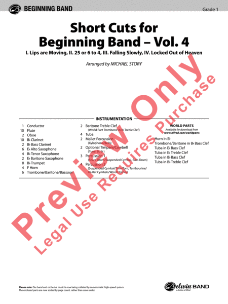 Short Cuts for Beginning Band -- Vol. 4