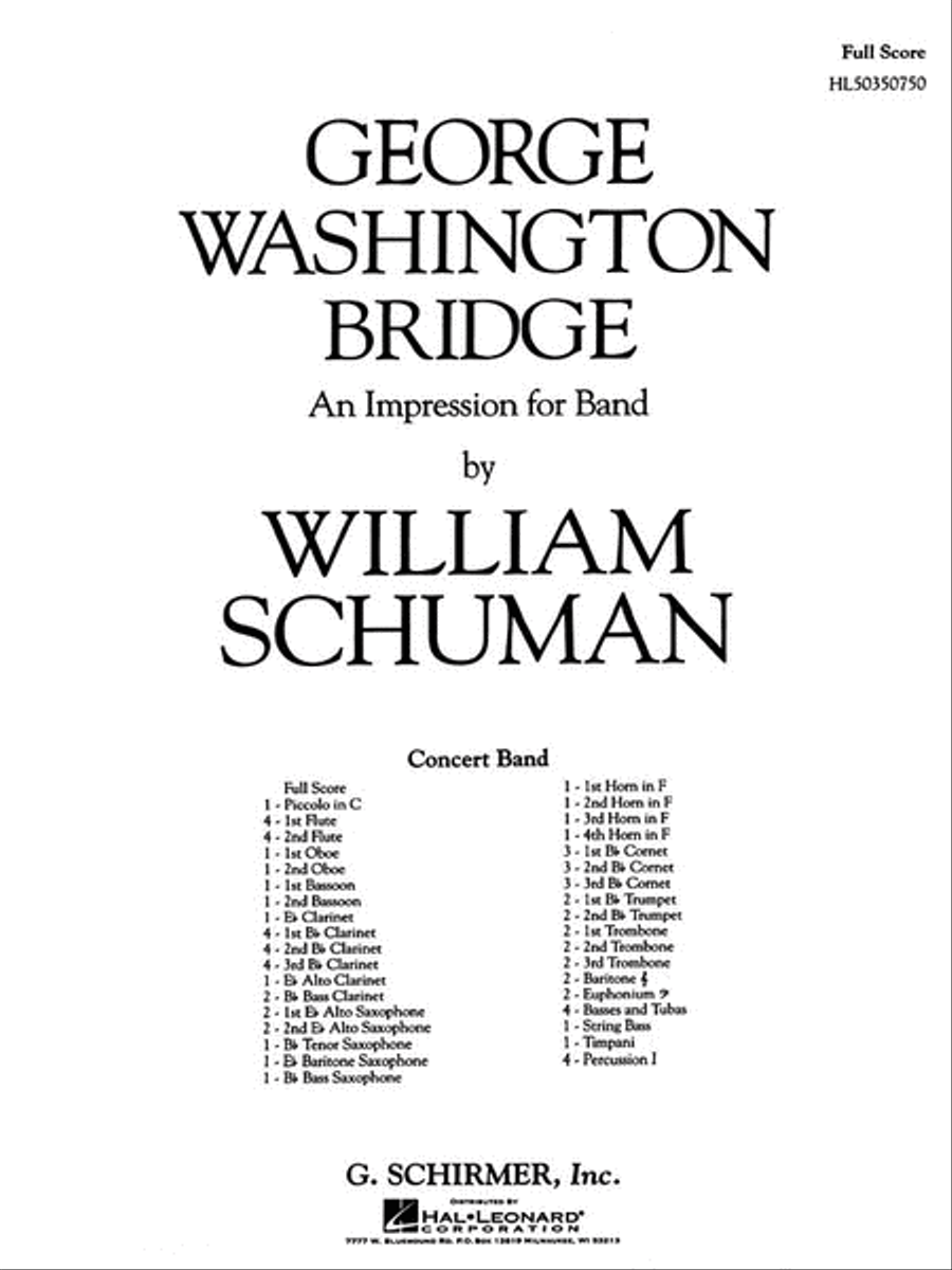 George Washington Bridge George Washington Bridge Orchestra scores gallery preview page 1