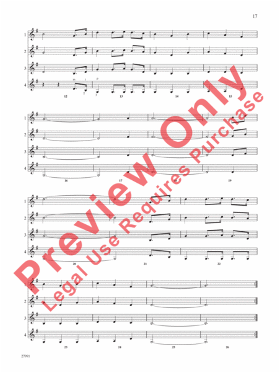 Festive Collection for Guitar Ensemble Guitar Ensemble scores gallery preview page 10