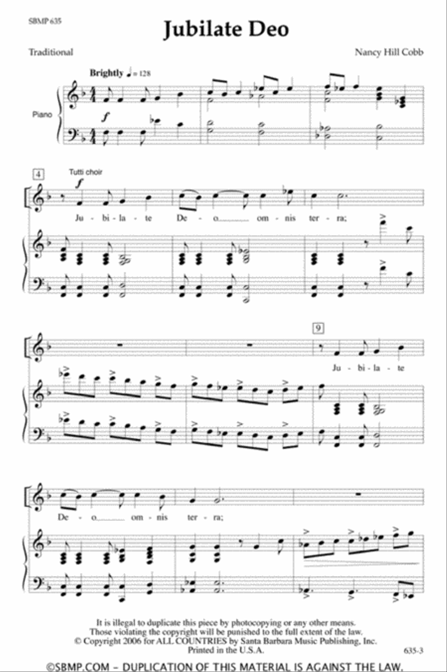 Jubilate Deo - SATB Octavo 4-Part scores gallery preview page 2