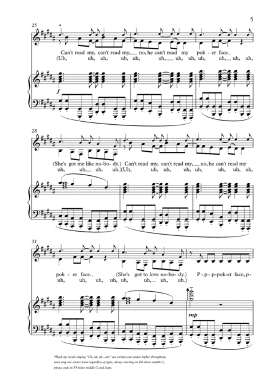 Poker Face Voice scores gallery preview page 5