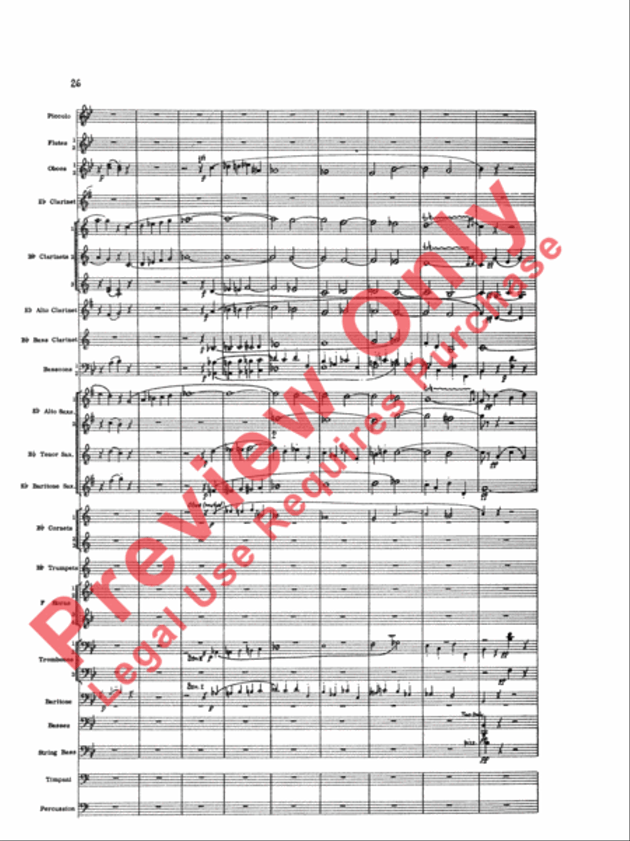 Marriage of Figaro Overture Concert Band scores gallery preview page 29