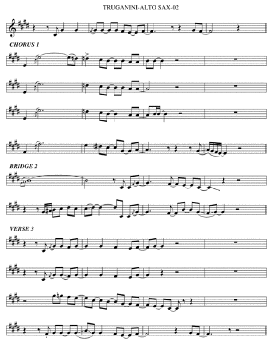 Truganini Alto Saxophone scores gallery preview page 2