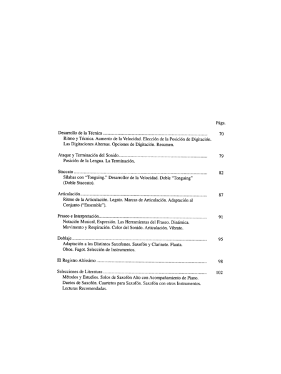 El Arte de Tocar el Saxofón Saxophone scores gallery preview page 3