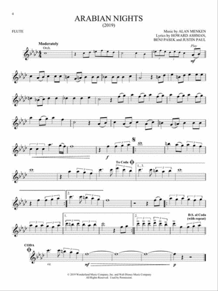 Aladdin Flute Solo scores gallery preview page 4