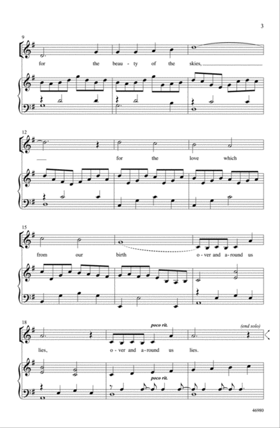 For the Beauty of the Earth Choir scores gallery preview page 2